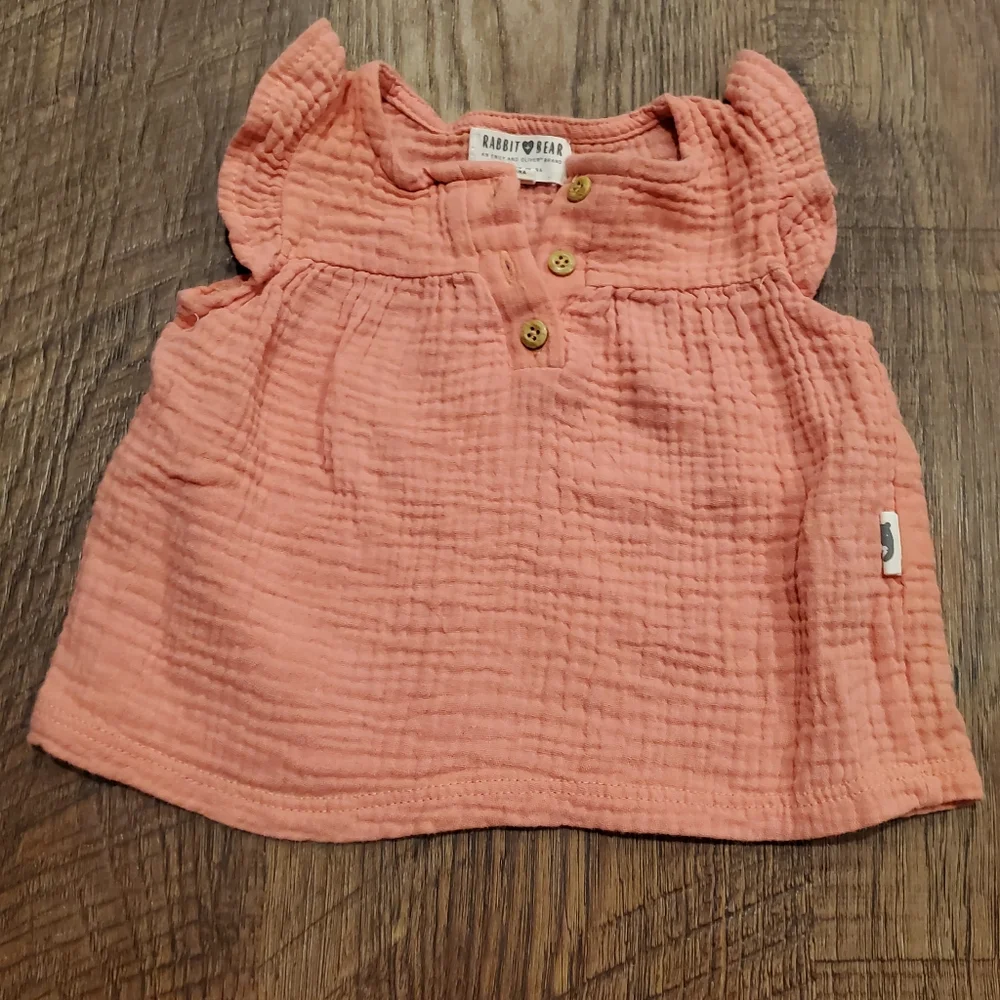 Rabbit Bear Baby Girl Guaze Matching Set Sunshine Organic Cotton Casual Kid 0-3M